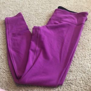 Reversible purple and black lululemon leggings